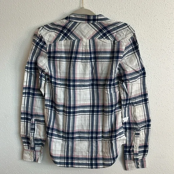 UNTUCKit De Toren Women’s Plaid Long Sleeve Button Down Shirt Sz 2 - Picture 2 of 5